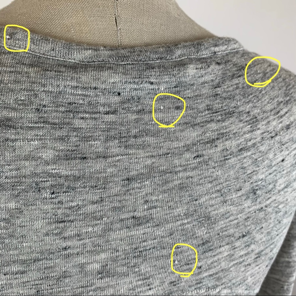 Athleta Heathered Grey Linen Tee - Picture 2 of 8